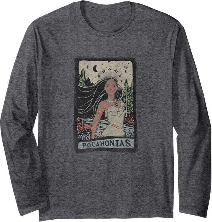 Disney Pocahontas Vintage Portrait Style Langarmshirt
