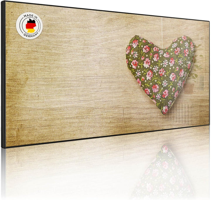 banjado Magnettafel schwarz 78 x 37cm / Magnetwand Metall/Magnetpinnwand als Memoboard/Pinnwand Magn