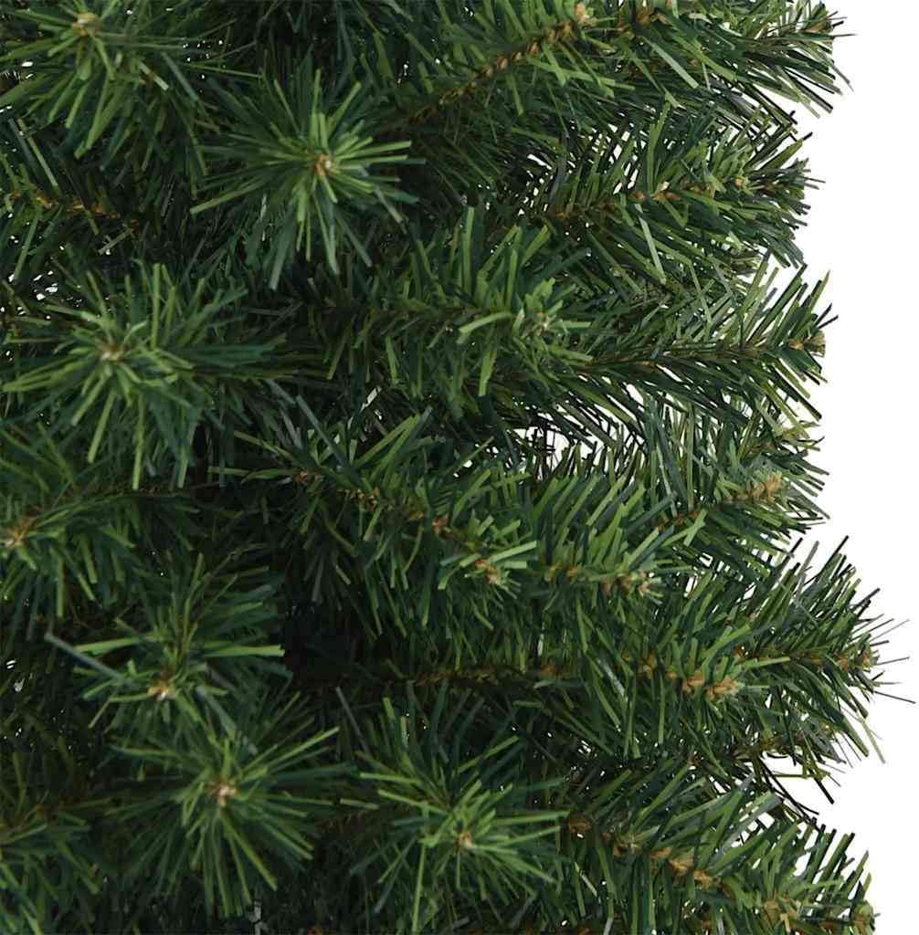 vidaXL Schlanker Weihnachtsbaum mit 300 LEDs Grün 210 cm, Grün 210 cm