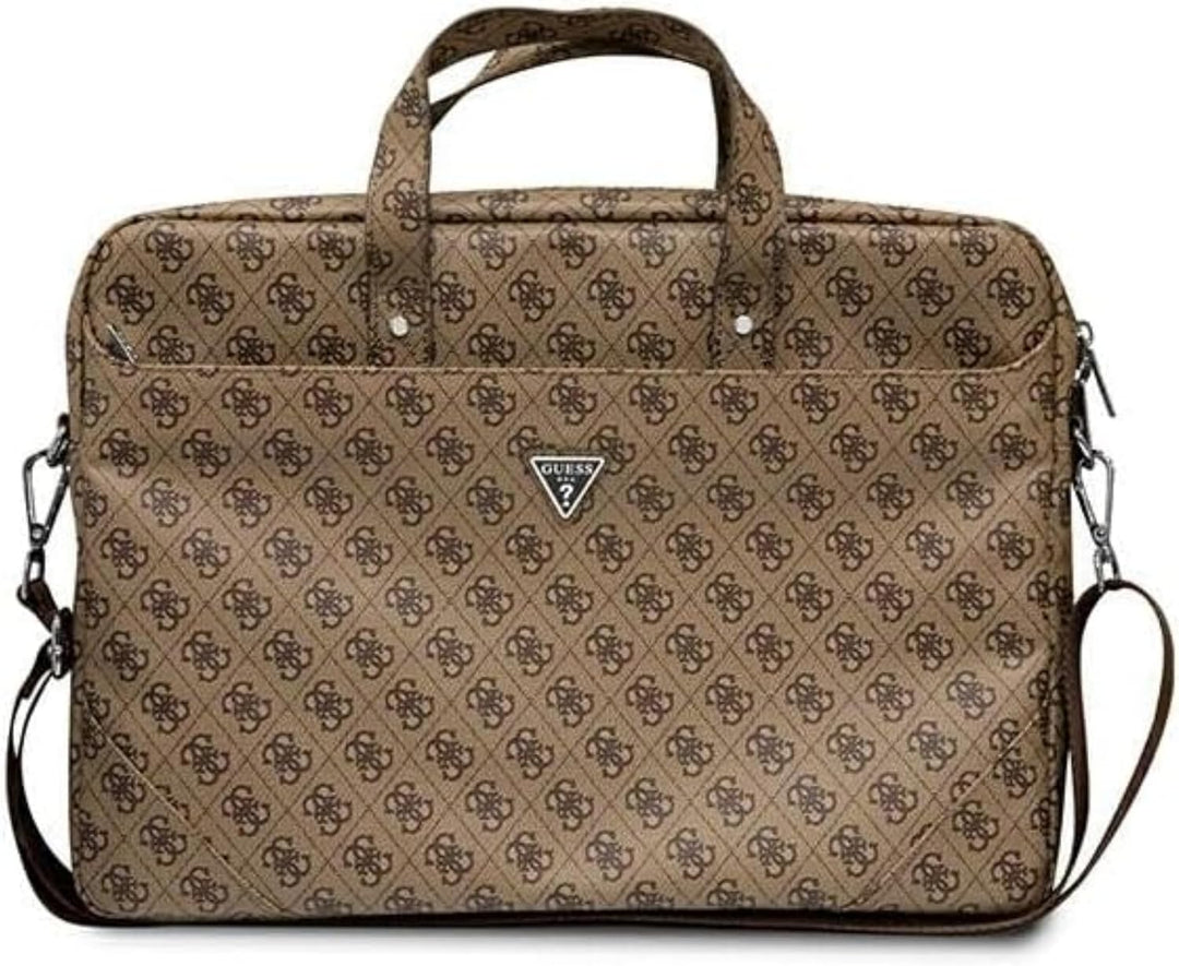 GUESS Unisex Saffiano 4g Hot Stamp Triangle Logo Tasche, Braun