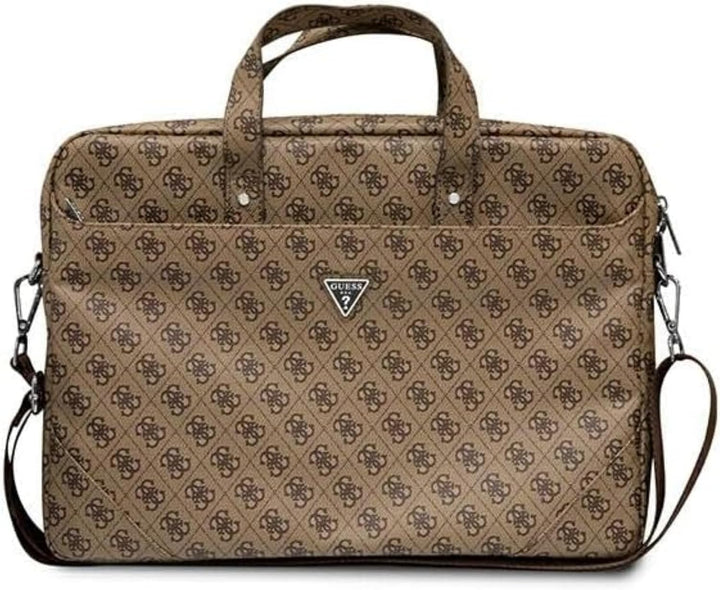 GUESS Unisex Saffiano 4g Hot Stamp Triangle Logo Tasche, Braun