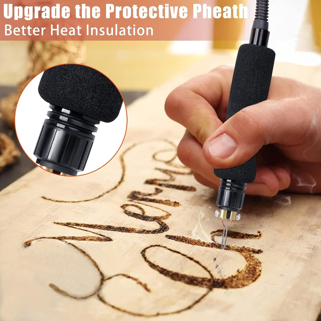 Preciva 40 W 250 – 750 ℃ Professionelle verstellbare Holz-Brandmalerei-Maschine mit 20 Stück Lötdrah