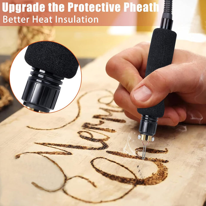 Preciva 40 W 250 – 750 ℃ Professionelle verstellbare Holz-Brandmalerei-Maschine mit 20 Stück Lötdrah