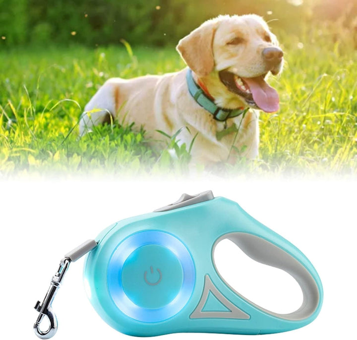Ausziehbare LED-Hundeleine, Ausziehbare Haustierleine Mit Buntem LED-Licht, Ergonomischer Griff, Hun