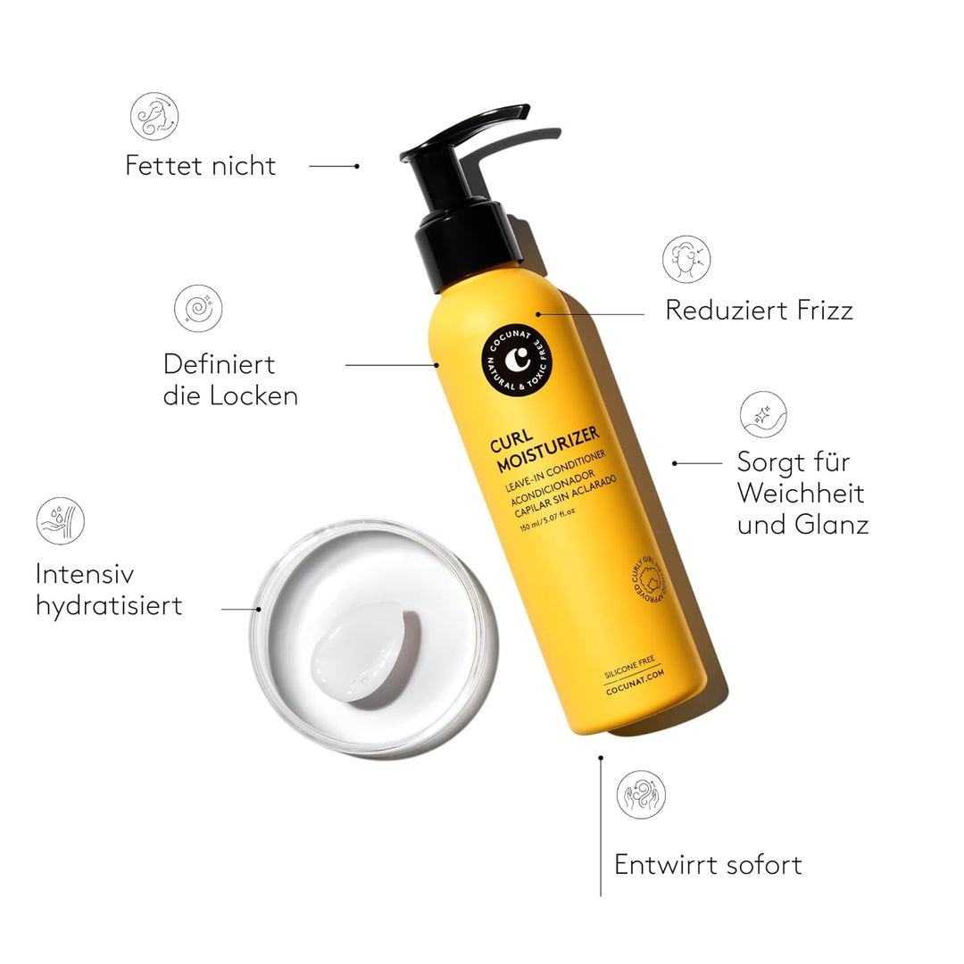 COCUNAT - Curl Moisturizer Leave-in - Entwirrt, Definiert und Befeuchtet Locken - Flexible, Glänzend