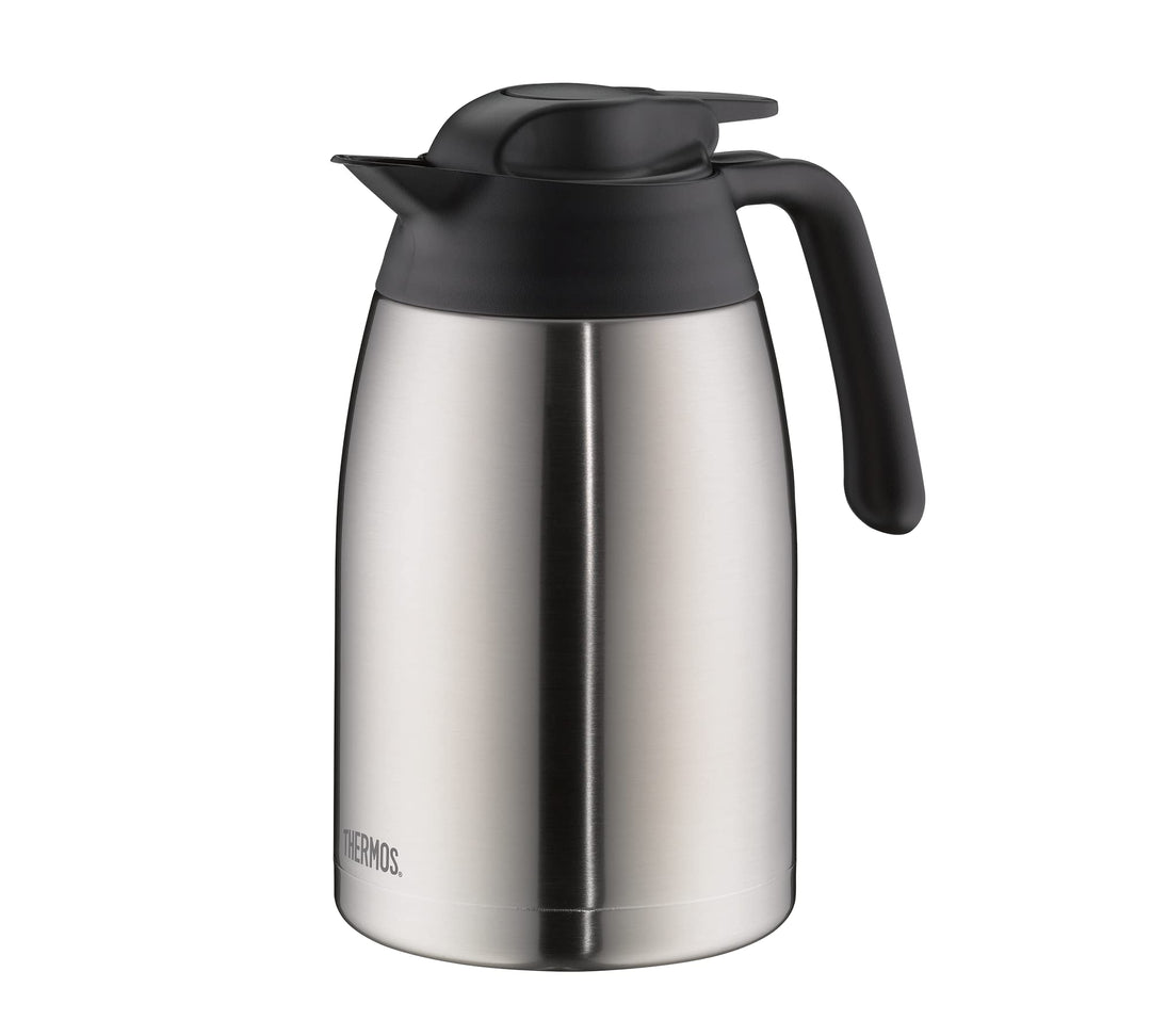 THERMOS THV 1,50l, steel, Thermoskanne 1,5l aus Edelstahl, 12 h heiss / 24 h kalt, absolut dicht, gr