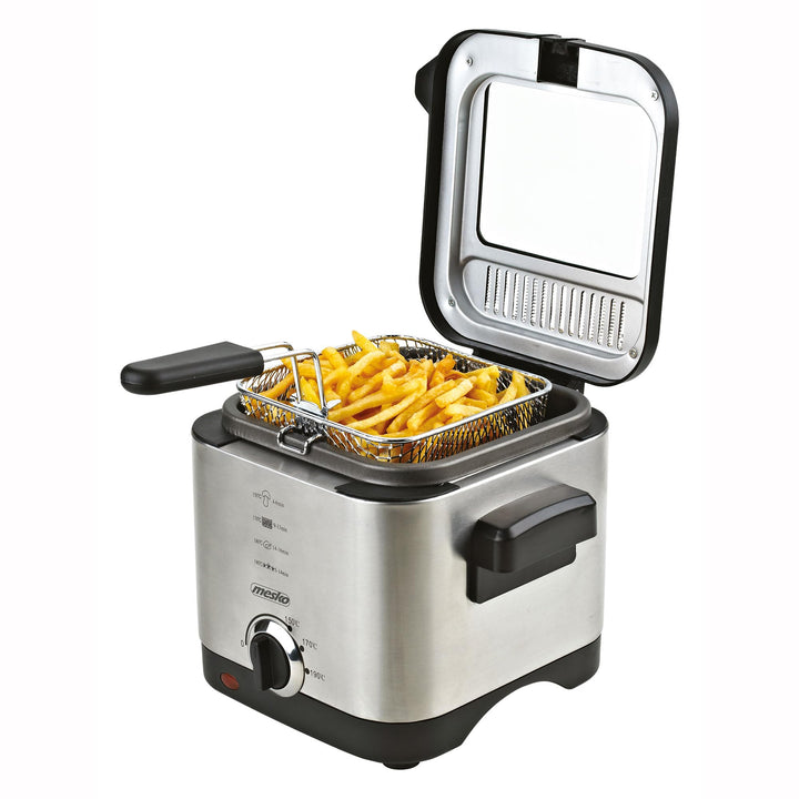 Adler MS 4910 Fritteuse, 900, Metall, Silber