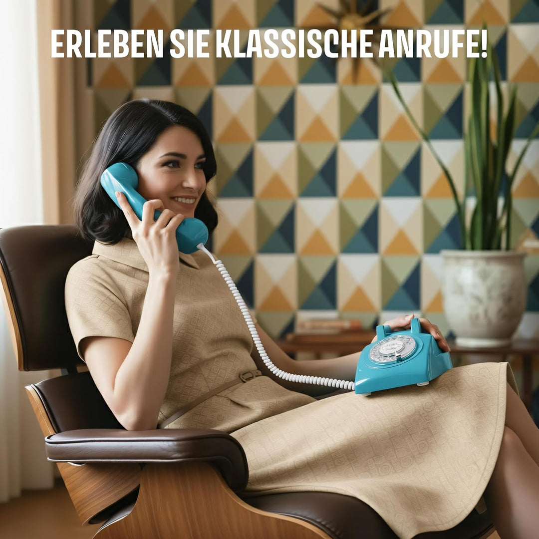 Retro Telefon Wählscheibe/Festnetztelefon Retro/Telefon mit Schnur/Telefon mit Wählscheibe/Telefon R
