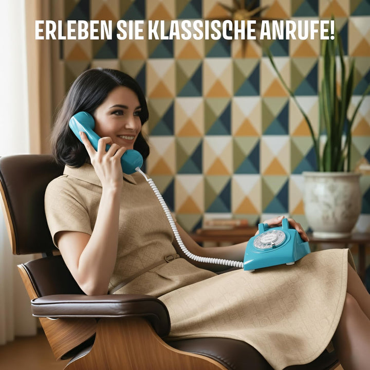 Retro Telefon Wählscheibe/Festnetztelefon Retro/Telefon mit Schnur/Telefon mit Wählscheibe/Telefon R