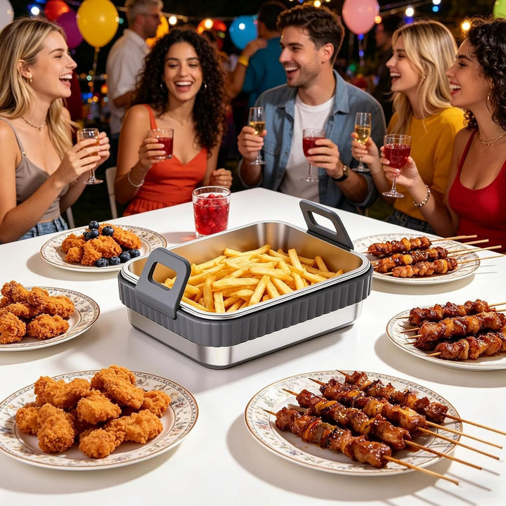 Air Fryer Backblech Antihaft-Edelstahl Grillrost | Küchen-Heissluftfritteusen-Backform Für Private K