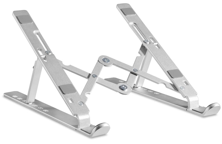 Ergolutions® Mobiler Aluminium Laptopständer - Faltbar, Höhenverstellbar, Universal für alle Geräte,