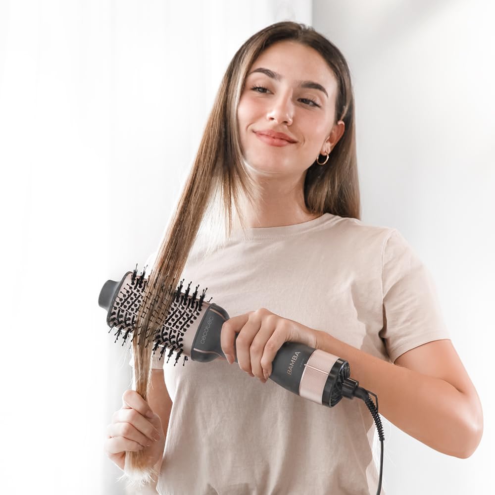 Cecotec Heissluftbürste Bamba CeramicCare Single. 1200W, One Step Design, 2-in-1, Ultrasanftes Gleit