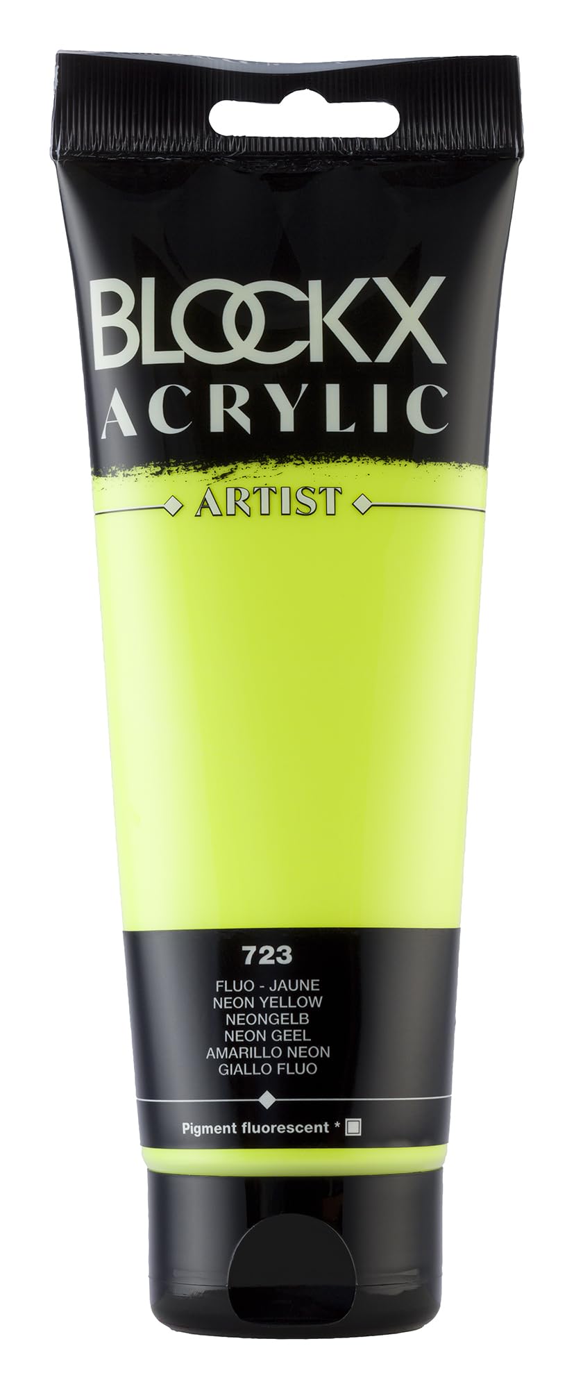 Blockx 61723BXC - Tube 250ml, feine Acrylfarbe, Acrylic Artist, transparent und satiniert, Neonfarbe