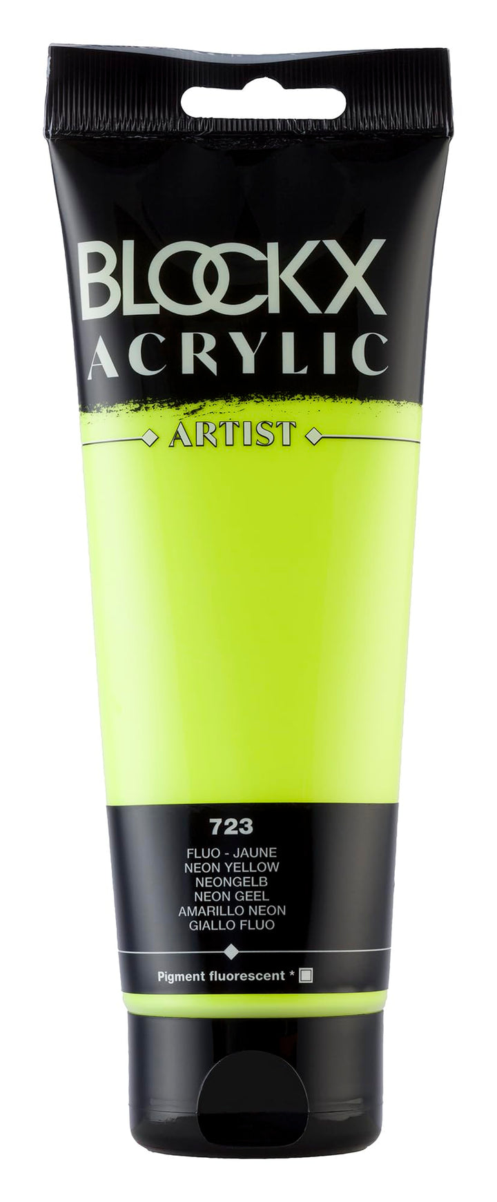 Blockx 61723BXC - Tube 250ml, feine Acrylfarbe, Acrylic Artist, transparent und satiniert, Neonfarbe