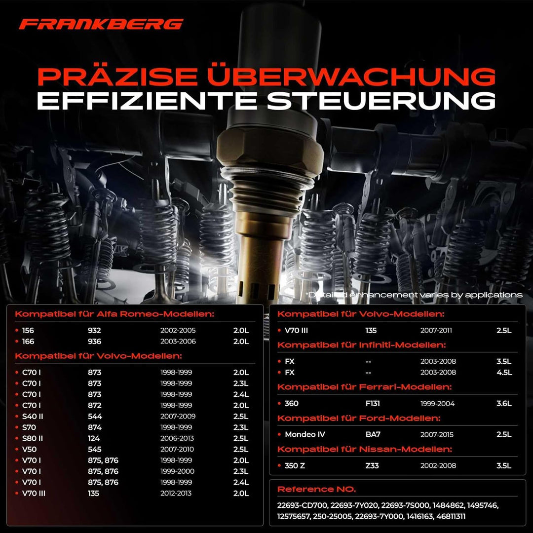 Lambdasonde Regelsonde für CTS SRX FX35 M35 Altima Elgrand Pathfinder Kuga 1984-2017 12575657