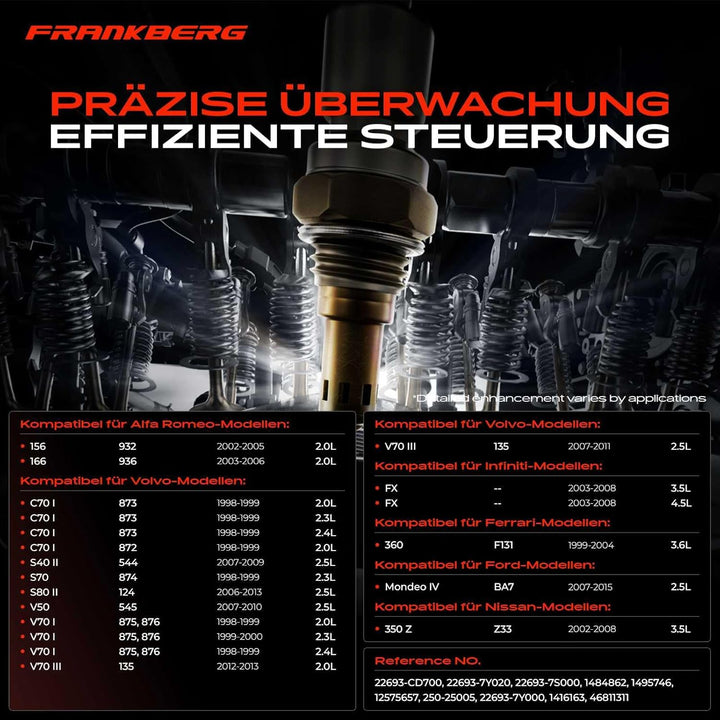 Lambdasonde Regelsonde für CTS SRX FX35 M35 Altima Elgrand Pathfinder Kuga 1984-2017 12575657