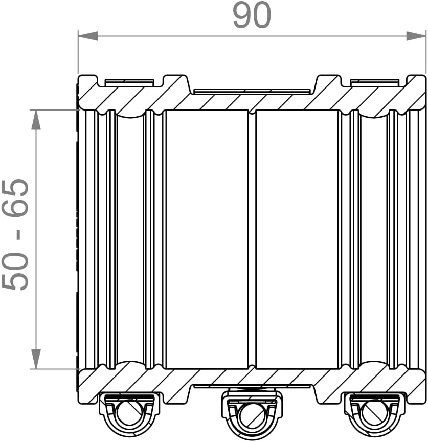 Crassus Schlauchadapter CSC 065 Typ 2B, EPDM / V2A, 1 Stück, 50-65 mm, CRA14033, 50-65 mm