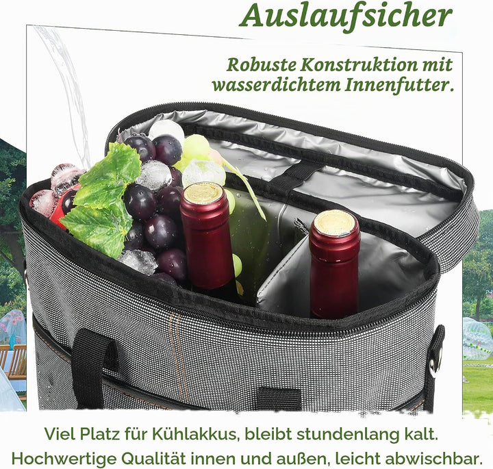 Kato Tirrinia Kühltasche Klein- Flaschenträger für Wein &amp; Bier, gepolsterte weinkühltasche mit isoli
