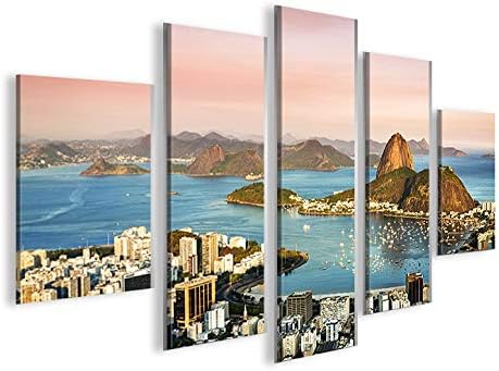 islandburner Bild Bilder auf Leinwand Rio de Janeiro Zuckerhut MF XXL Poster Leinwandbild Wandbild D