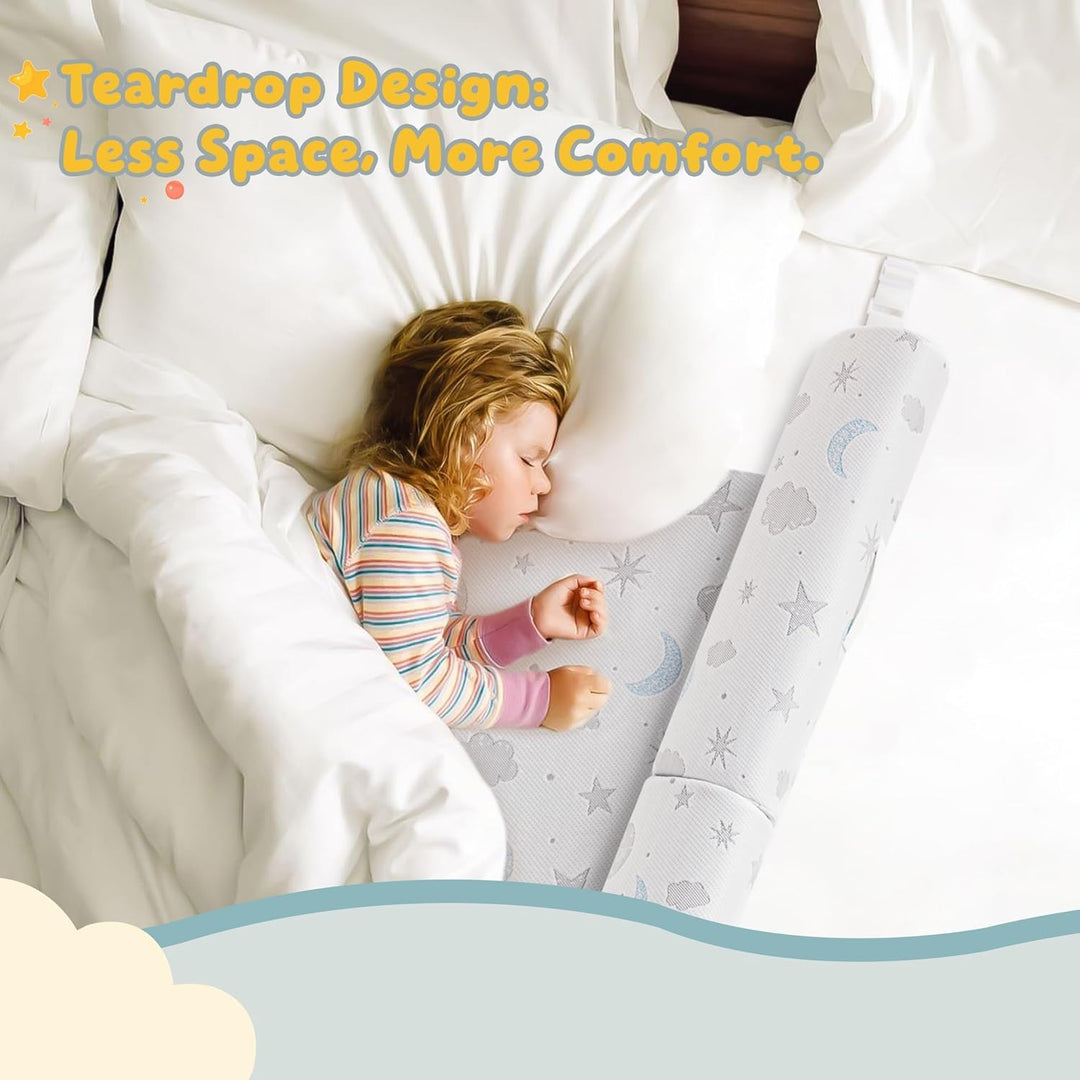 Rausfallschutz Kinderbett - Schaumstoff Bettschutz mit verstellbaren Gurten, Anti-Rutsch, Air-Layer-