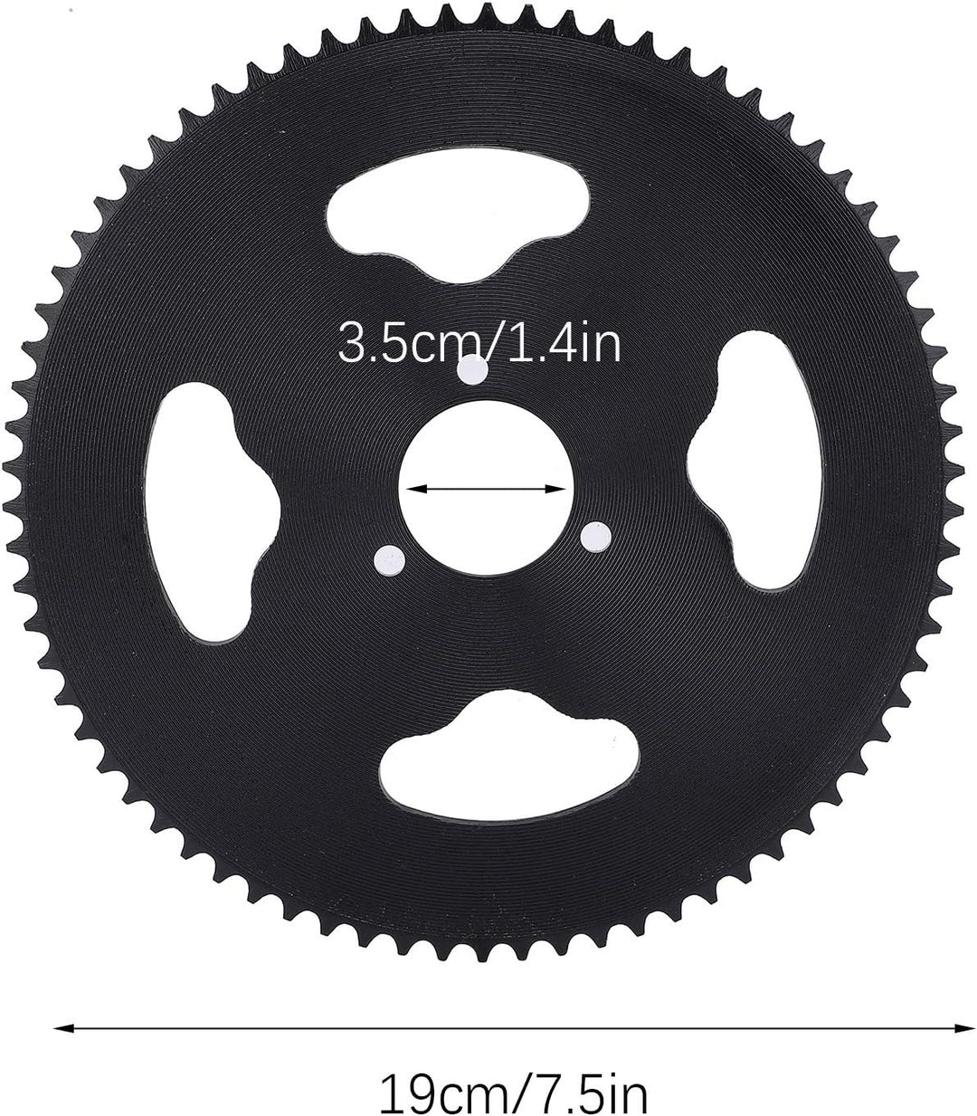 Nikou Kettenrad - Leichtes T8F 74T Zahn 35MM Stahl Kettenrad stabil Motorrad Ersatzzubehör
