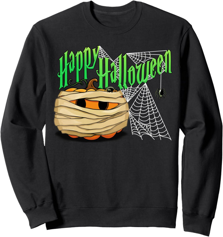 "Happy Halloween" Kürbis Mumie Sweatshirt