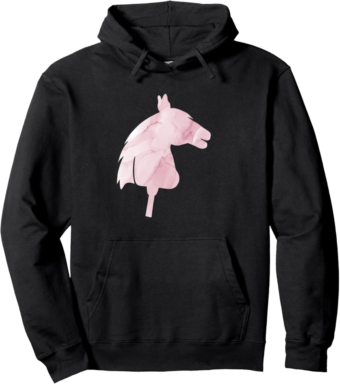 Hobby Horse, Pferdekopf, Steckenpferd Illustration Pullover Hoodie