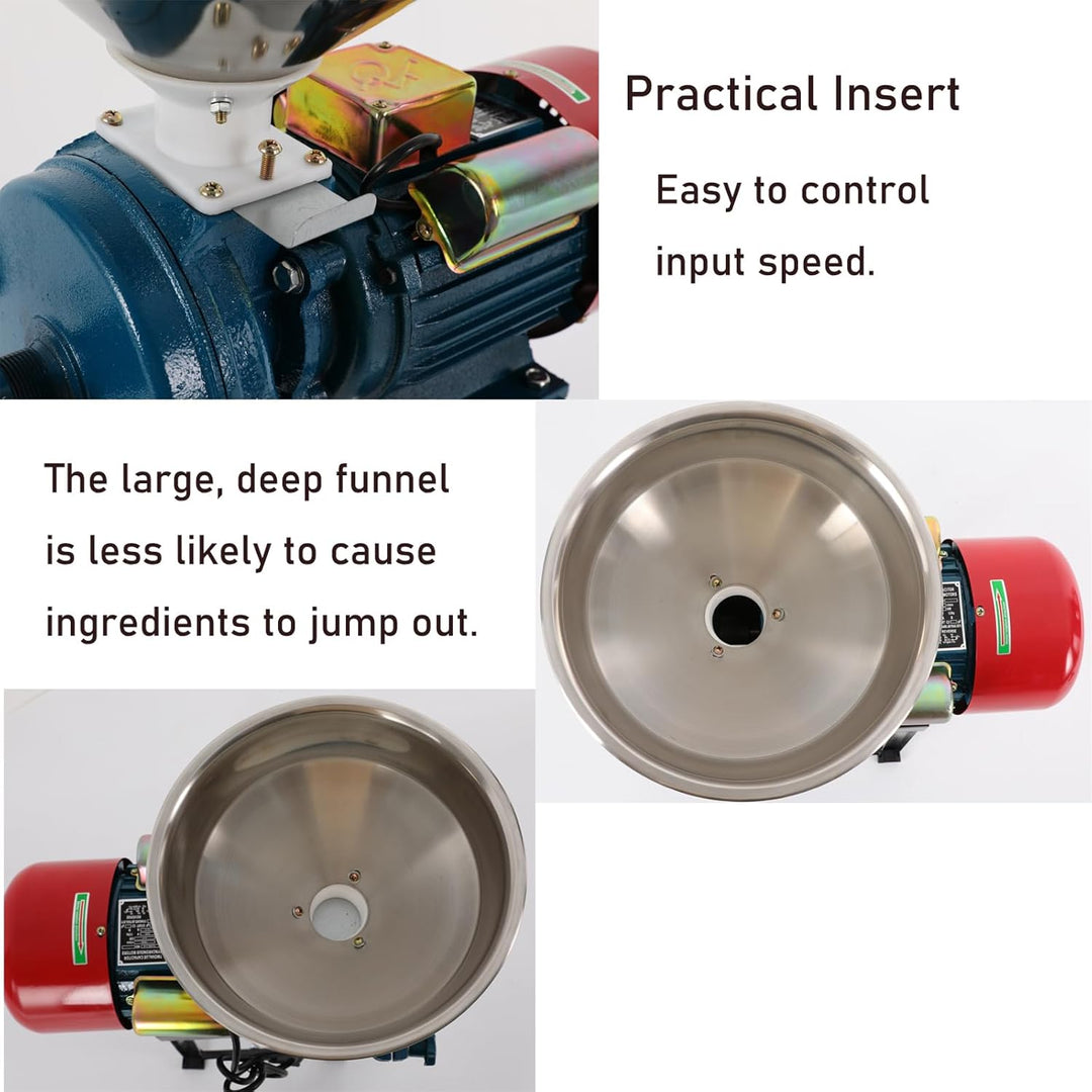 Maismühle 50-75 kg/h 2200W Elektrische-Schrotmühle, industrielle Zerkleinerer für Getreide Pfeffer S
