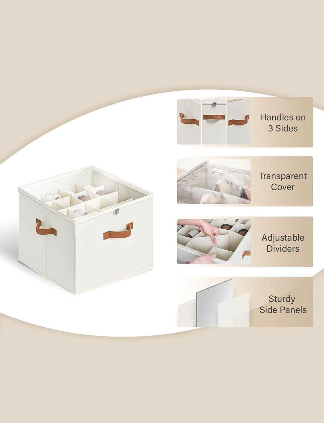StorageWorks Schuh-Organizer für Schrank, Schuhboxen stapelbar, grosse Schuhorganizer platzsparend f