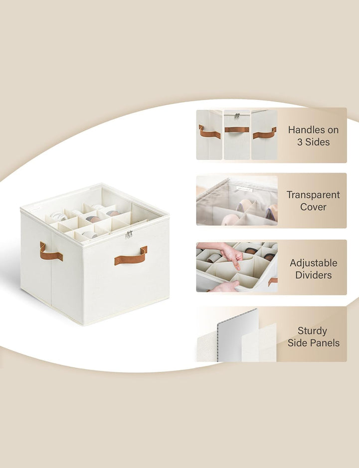 StorageWorks Schuh-Organizer für Schrank, Schuhboxen stapelbar, grosse Schuhorganizer platzsparend f