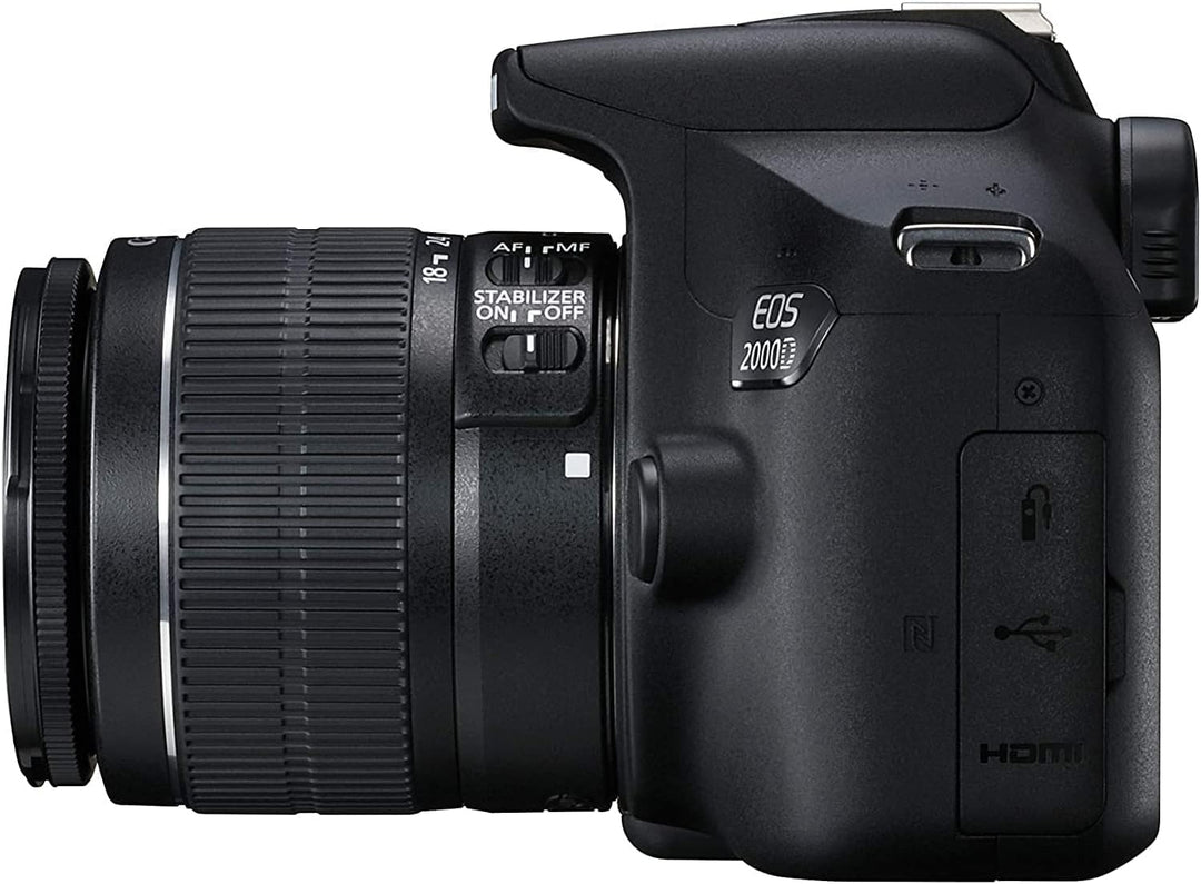 Canon EOS 2000D Spiegelreflexkamera Battery Kit (24,1 MP, DIGIC 4+, 7,5 cm (3,0 Zoll) LCD, Display,