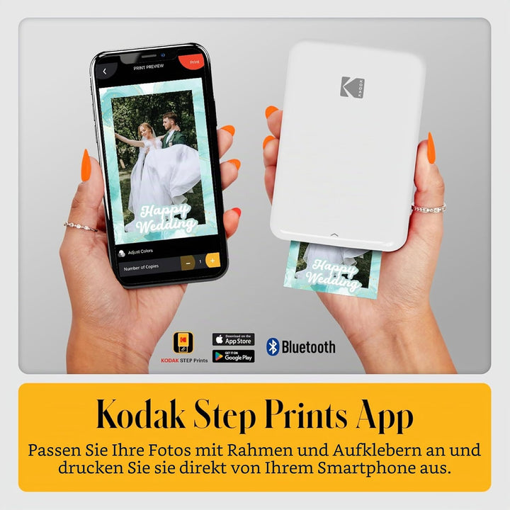 Kodak Step Instant Smartphone Photo Printer - 75 Sheets Bundle - Portable Mini Color Wireless Mobile