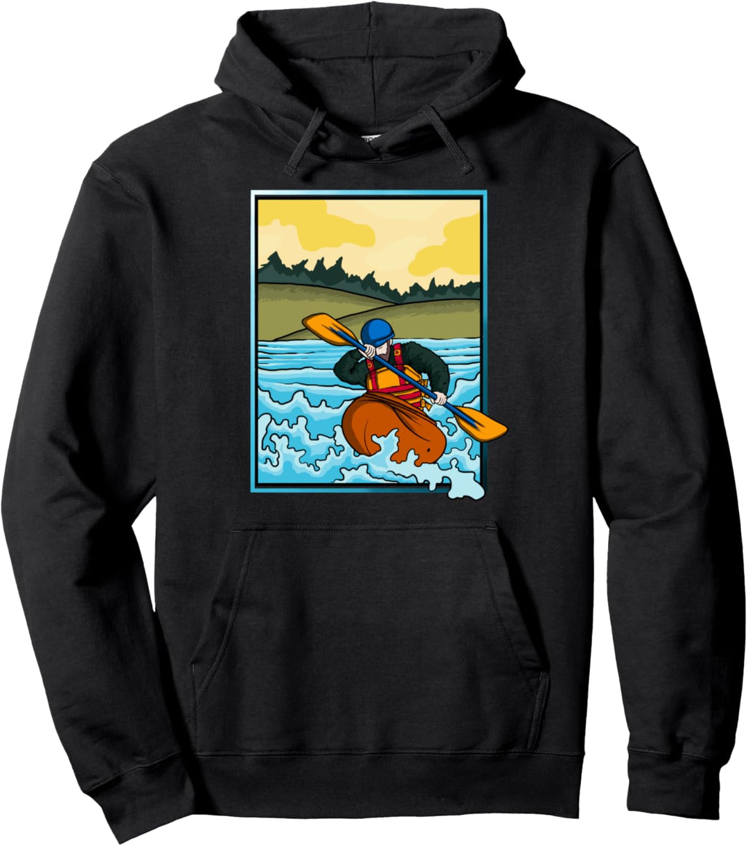 Kajak Kajakfahrer Pullover Hoodie
