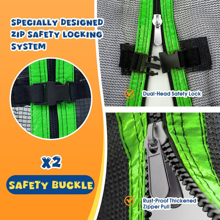 ULTRAPOWER SPORTS Ersatznetz Sicherheitsnetz Trampolinnetz für Trampolin Ø 244 305 366 430 cm 305cm