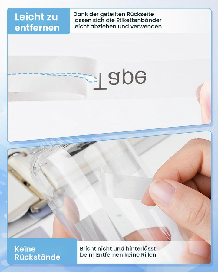 Fimax Clear Tape Cassette 12mm Schriftband Ersatz für TZe-131 TZ-131 Brother P-touch Bänder Transpar