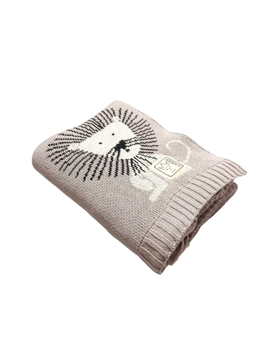 KAISER 65211 LION Babydecke Strick 100% Bio Baumwolle (kbA), atmungsaktive Babydecke, Ganzjährig, Ne