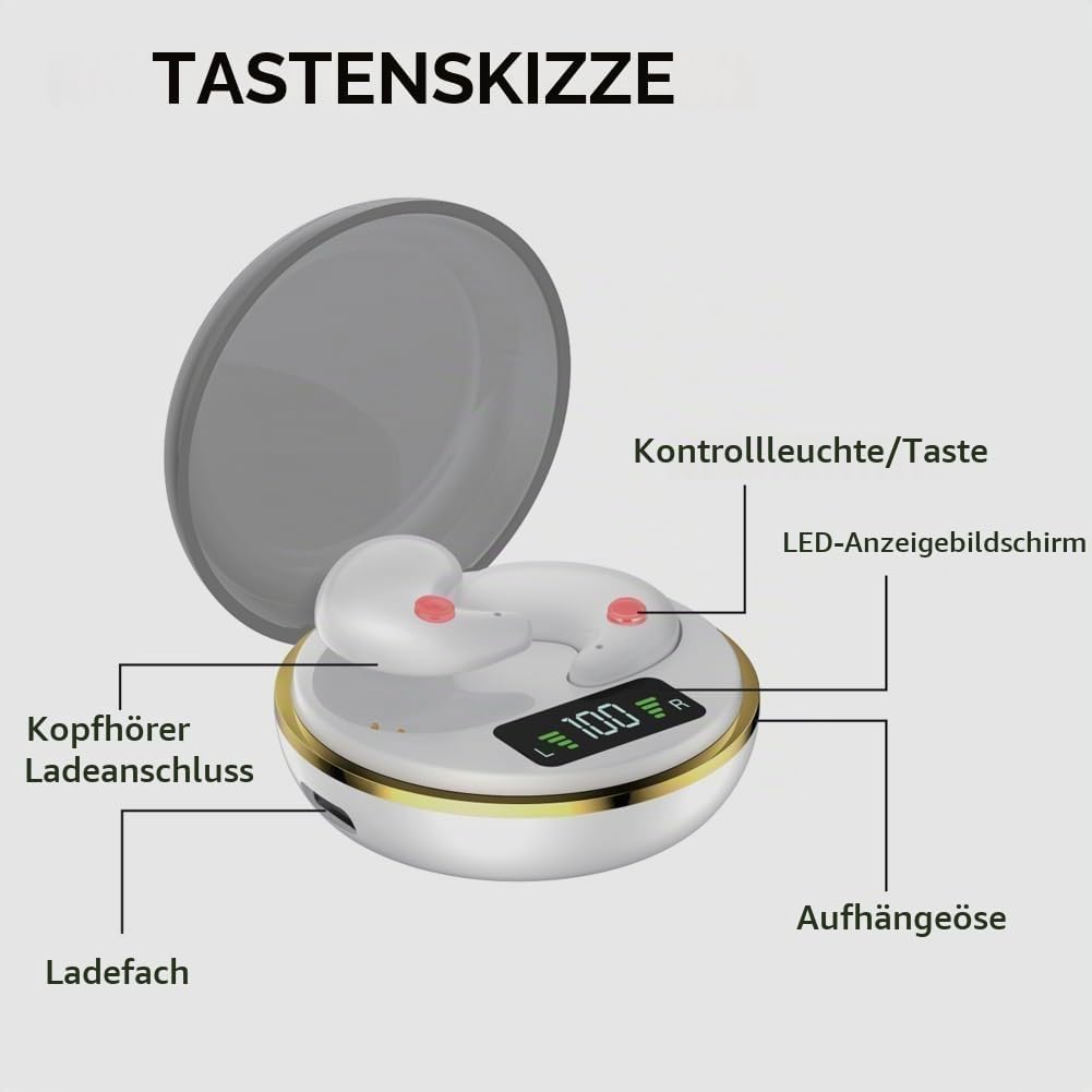 Bluetooth Kopfhörer,2026 New Schlaf Kopfhörer,in Ear kabellos zum Schlafen Wireless Sleep Earbuds No