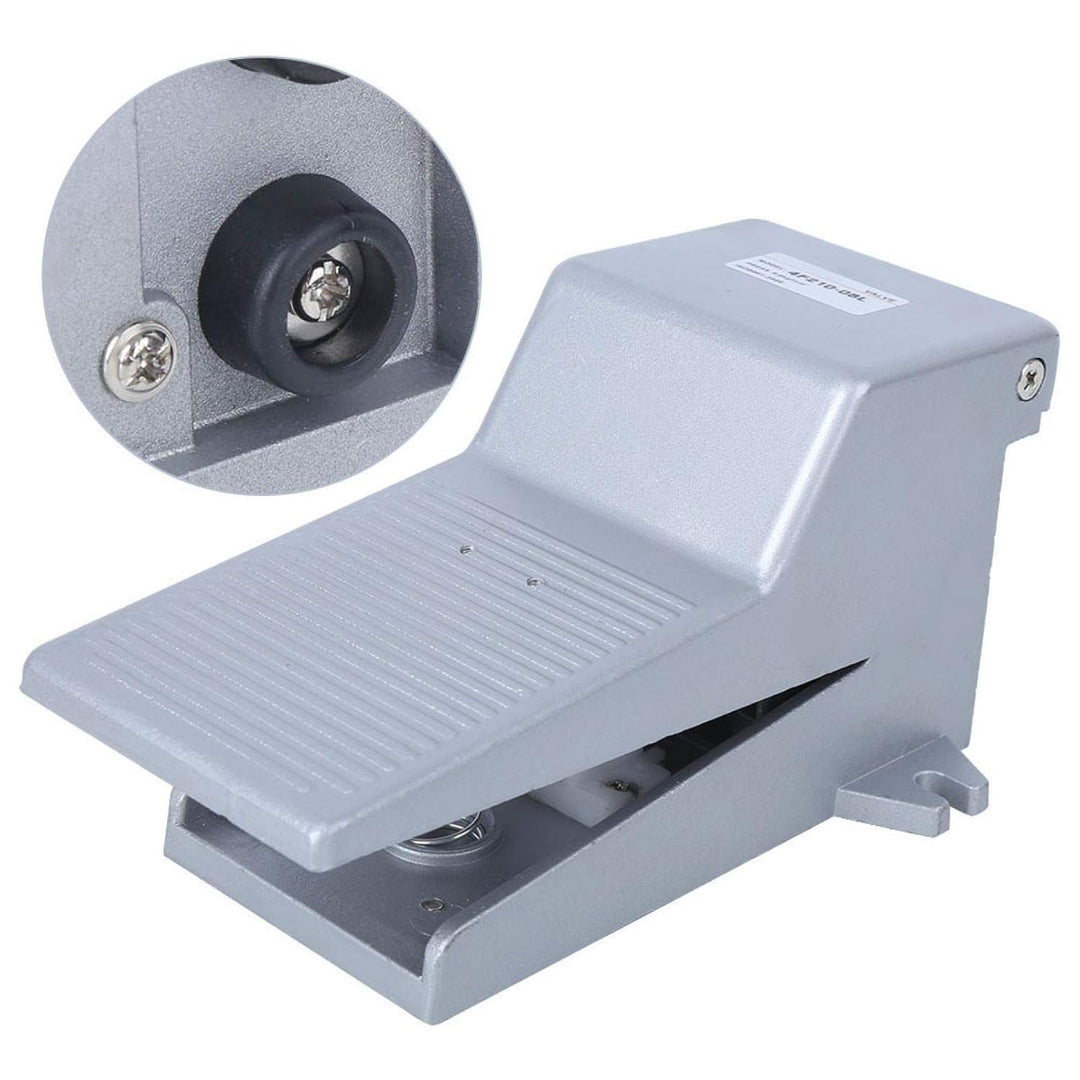 1/4 "NPT pneumatisches Fusspedalventil, 2-Positionen 5-Wege-Position, Aluminium-Luftpneumatik-Pedalv