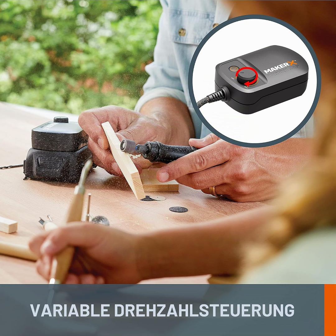WORX Akku Multifunktionswerkzeug &amp; Winkelschleifer MakerX 18V(20V MAX) WX990, Powershare, Bürstenlos