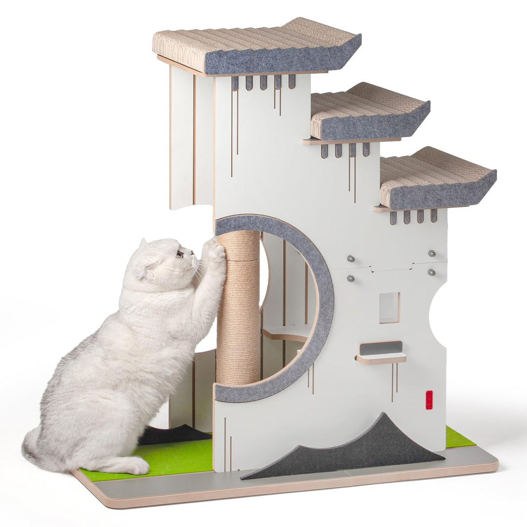 CanadianCat Company | Kratzbaum Katzenmöbel Château Tatzberg - Sisal Kratzflächen, Kuschelhöhle &amp; Kl