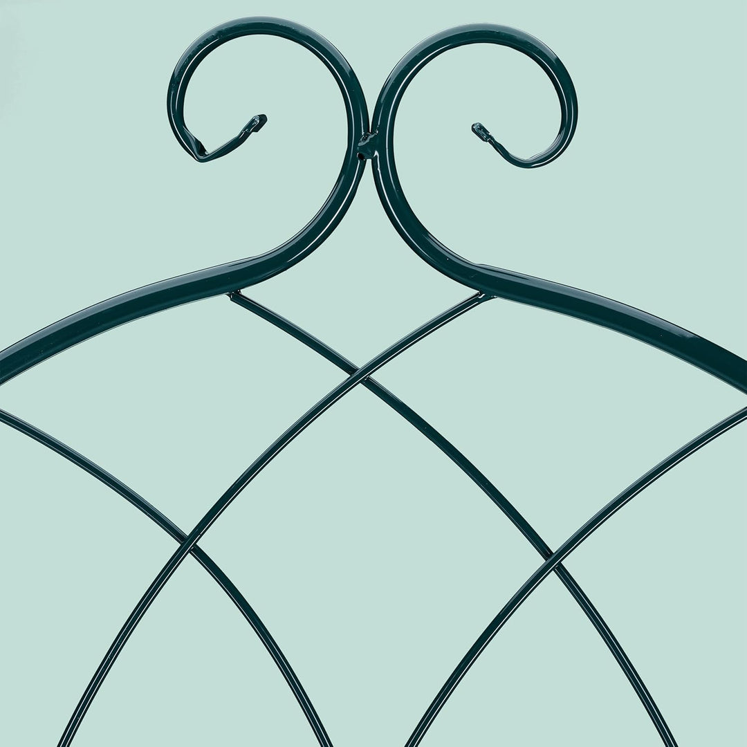Relaxdays Rankgitter 2er Set, Metall, 180 x 50 cm, Vintage Rankhilfe Garten, geschwungene Form, zum
