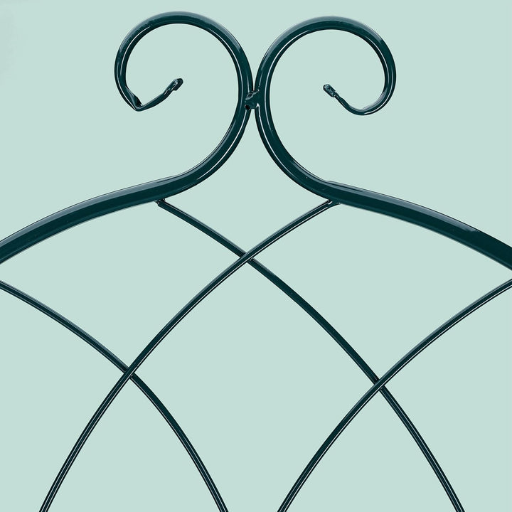 Relaxdays Rankgitter 2er Set, Metall, 180 x 50 cm, Vintage Rankhilfe Garten, geschwungene Form, zum