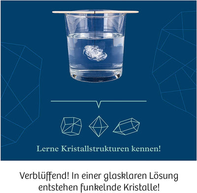 Kosmos 616854 Crystal Growing - Kristalle züchten Experimentier Set für Kinder mit mehrsprachiger An