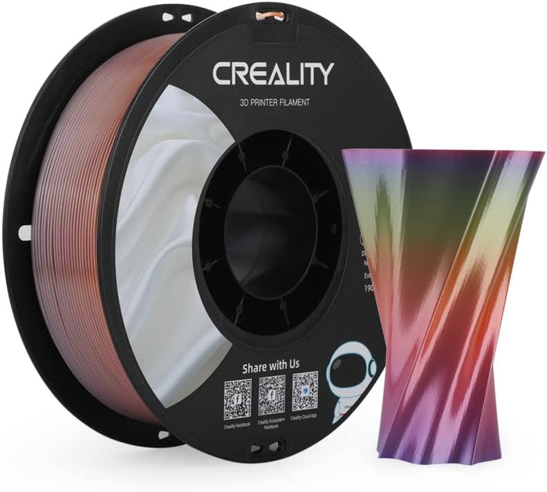 Creality CR Silk 3D-Drucker-Filament, Seidenglänzende 3D-Druck-PLA-Filament 1,75 mm/1 kg, Kompatibel