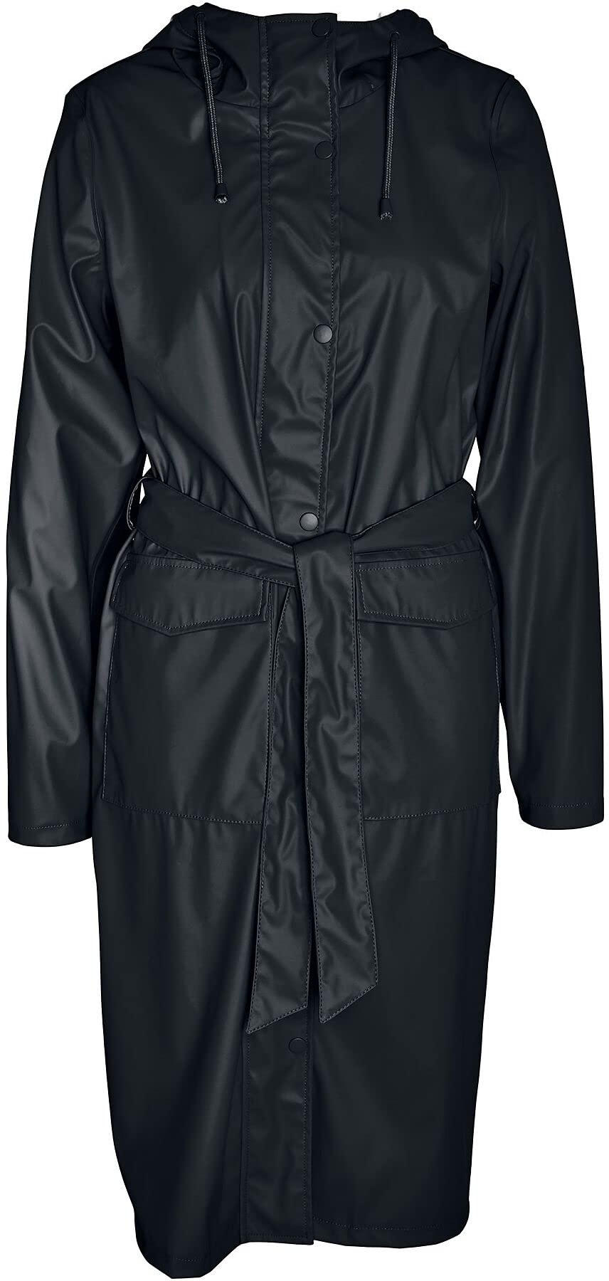 Noisy may Damen Nmsky L/S Raintrenchcoat Noos Regenmantel L Schwarz, L Schwarz