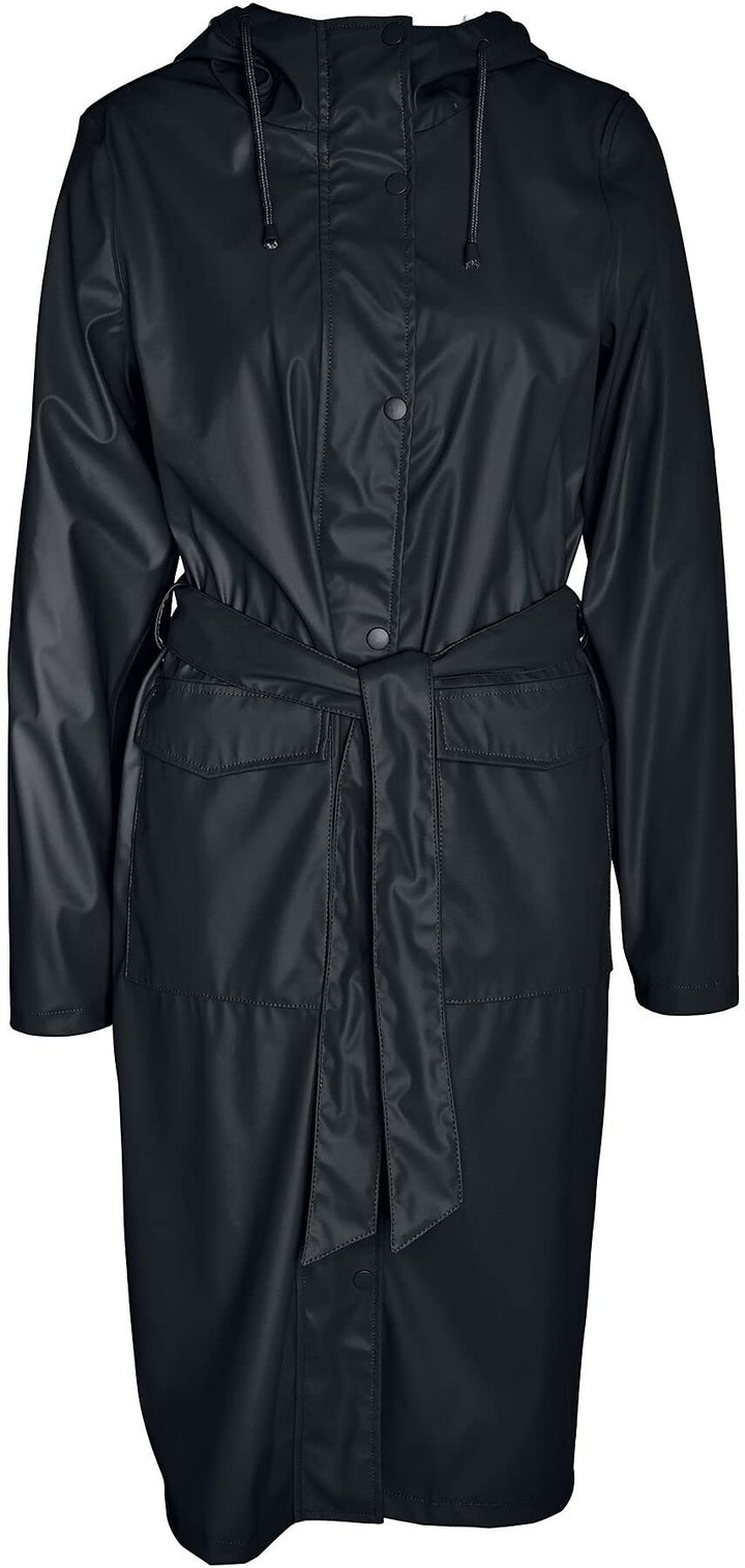 Noisy may Damen Nmsky L/S Raintrenchcoat Noos Regenmantel L Schwarz, L Schwarz