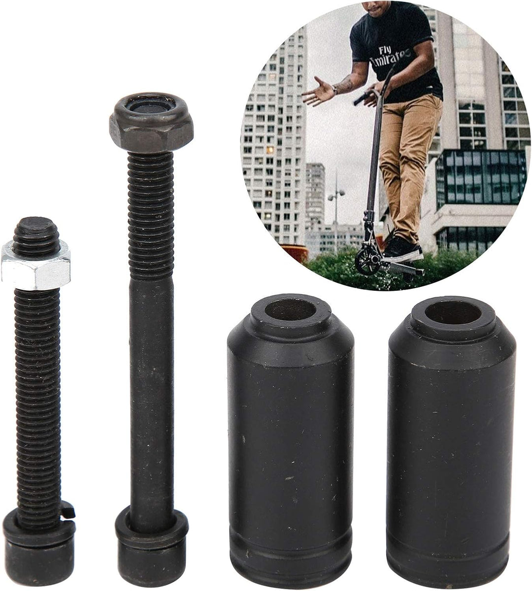 Scooter Peg Set, Chrom Molybdän Stahl Professionelle Stifte Strapazierfähiger Stunt Pedal Upgrade Fa