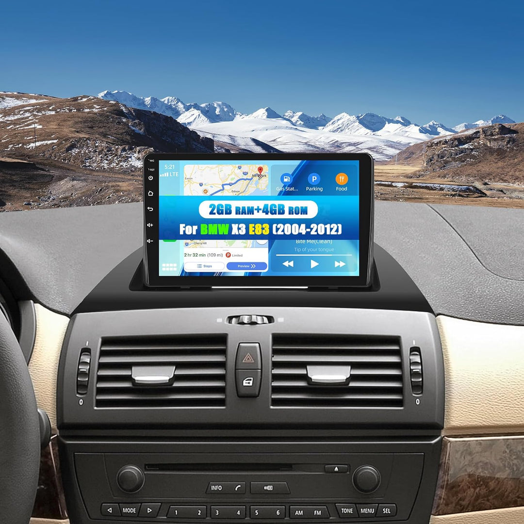 CAMECHO Android 13 Autoradio mit Navi für BMW X3 E83(2004-2012),Doppel Din Autoradio mit Carplay And