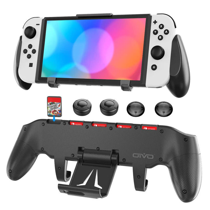 OIVO Switch OLED Grip mit verstellbarem Switch Ständer für Nintendo Switch/Switch OLED Modell, ergon