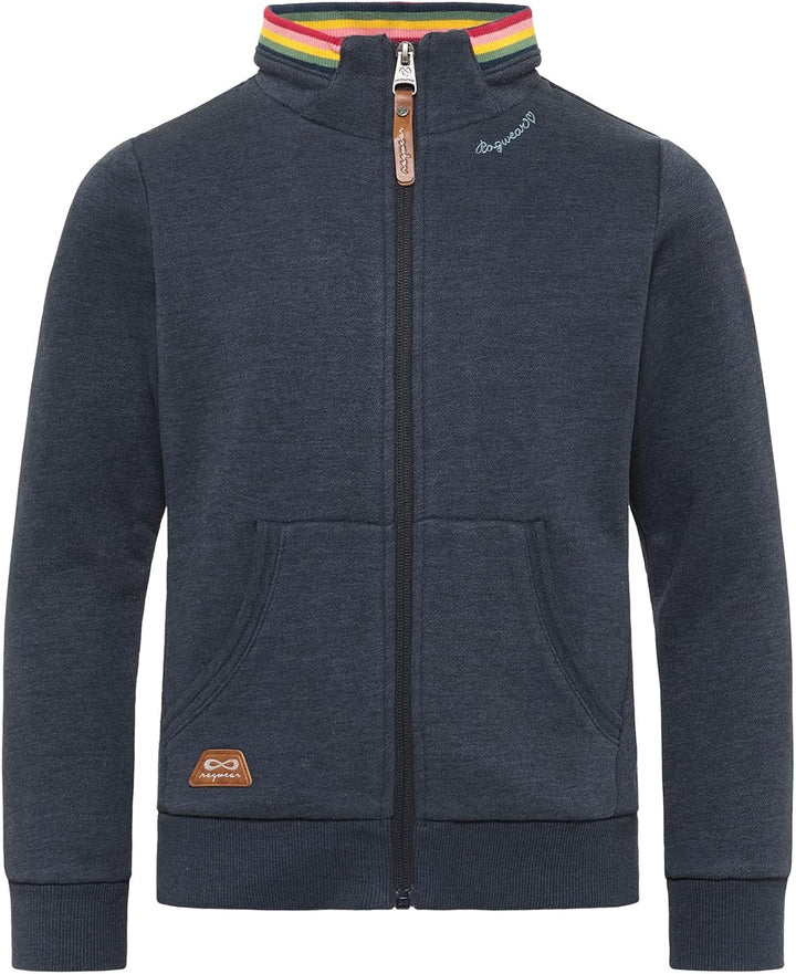 Ragwear Majda Mädchen Sweatjacke Sweasthirt mit Reisverschluss Cardigan Strickjacke Jacke Übergangsj